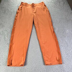 Athleta Brooklyn Ankle Pants Women 6 Orange Mid Rise Athleisure Lightweight